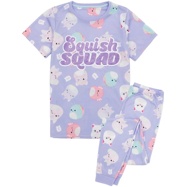 Squishmallows Pyjamas för barn/ungdomar 10-11 år Lila Purple 10-11 Years