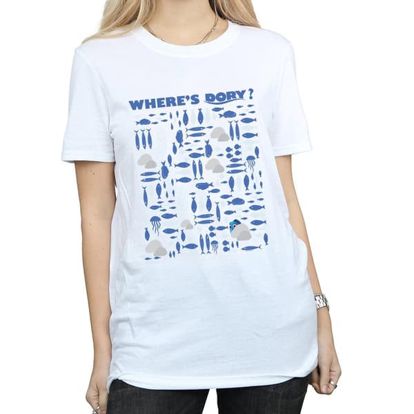 Disney Dam/Kvinnor Hitta Doris Var är Doris? Bomulls Boyfrien White 3XL