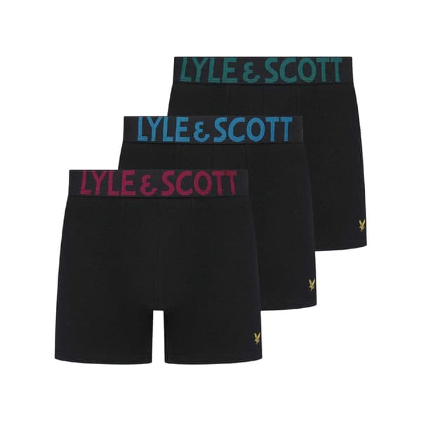 Lyle & Scott Herr Daniel Fitted Boxershorts (3-pack) XXL Svart Black XXL