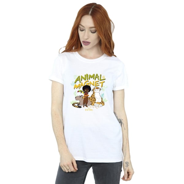 Disney Dam/Damer Encanto Animal Magnet Bomull Boyfriend T-Shirt M Vit White M