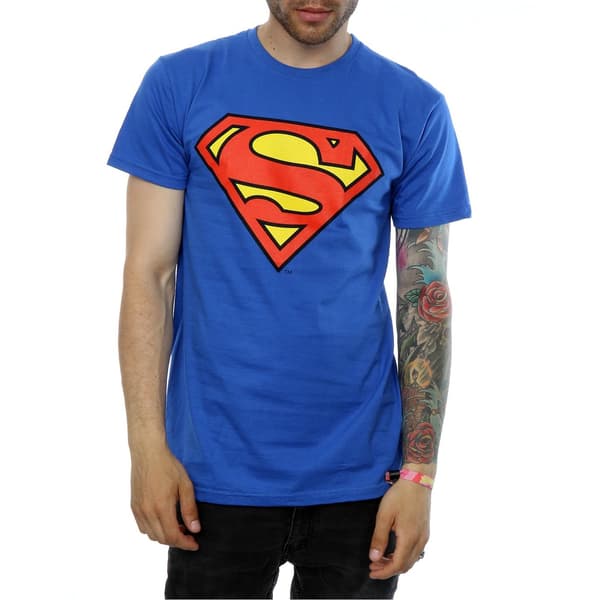DC Comics Herr Superman Logotyp T-shirt S Kungsblå Royal Blue S