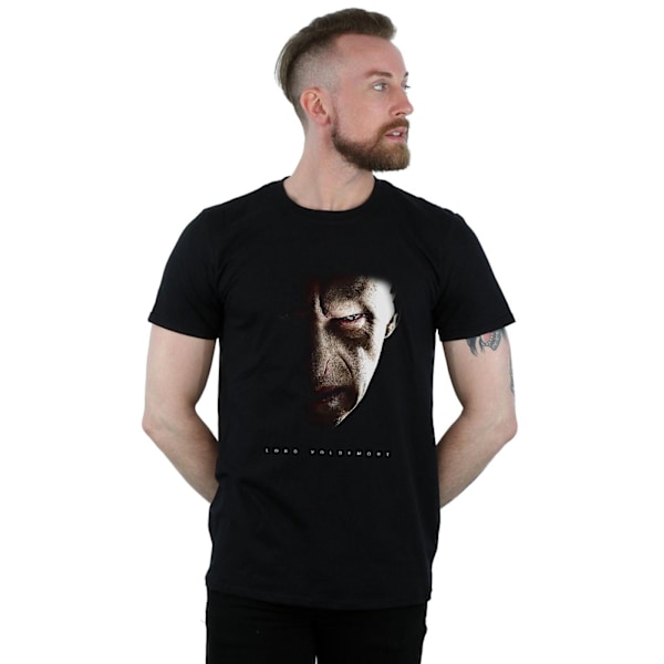 Harry Potter T-shirt med Lord Voldemort-porträtt för män, 4XL, svart Black 4XL