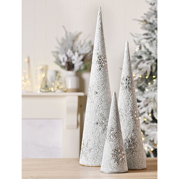 Pärlbesatt Julgranskotte - Stor One Size Vit White One Size