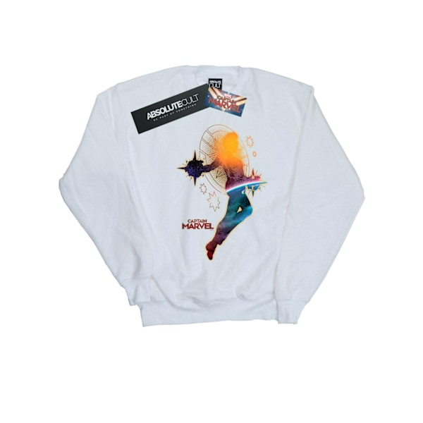 Marvel Herr Captain Marvel Nebula Flight Sweatshirt M Vit White M