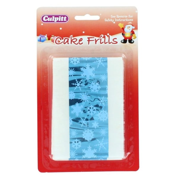 Culpitt Frill Metallic Snowflake Cake Decoration (Pack of 2) On Blue/Black One Size