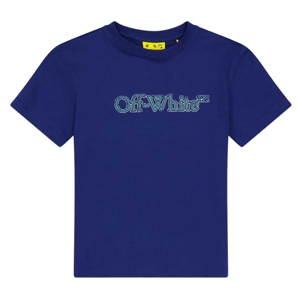 Off White Barn/Barn Full Logo Regular T-shirt 6 år Blå Blue 6 Years