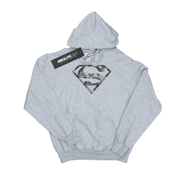 DC Comics Girls Superman Marble Logo Hoodie 12-13 år Sport Sports Grey 12-13 Years