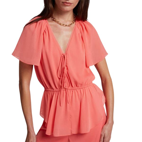 Ted Baker Dam/Dam Vävd Peplumtopp 12 UK Korall Coral 12 UK