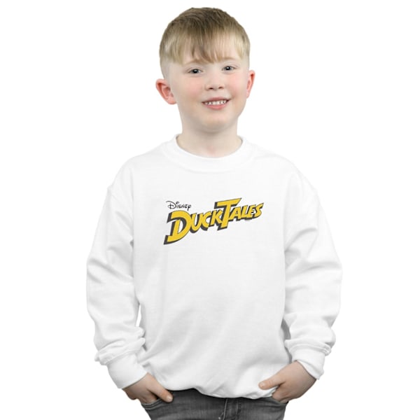 Disney Pojkar Duck Tales Logotyp Sweatshirt 5-6 År Vit White 5-6 Years