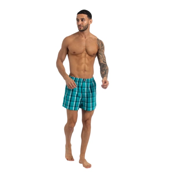 Kandor Hexster Rutiga Vävt Boxershorts för Män (6-pack) M Mu Multicoloured M