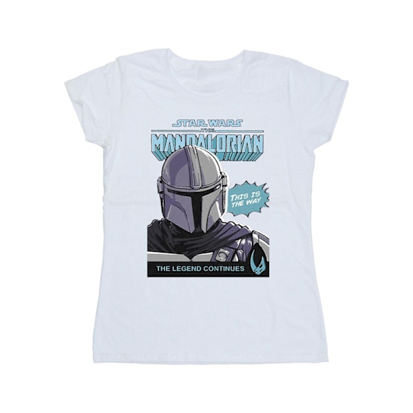 Star Wars The Mandalorian Damkläder/Dam Mando Comic Cover Cotto White XXL