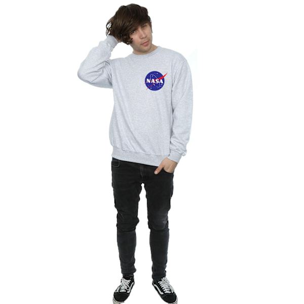 NASA Classic Insignia bröstlogga tröja S Sports Grey Sports Grey S