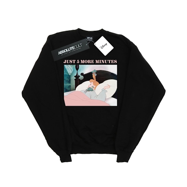 Disney Womens/Ladies Princess Just Five More Minutes Sweatshirt Black XL