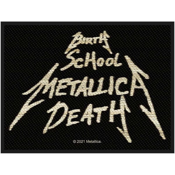 Metallica Birth, School, Death Patch One Size Black Black One Size