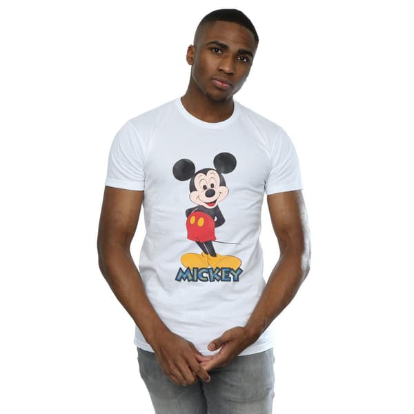 Disney Herr Mickey Mouse Retro Pose T-shirt L Vit White L