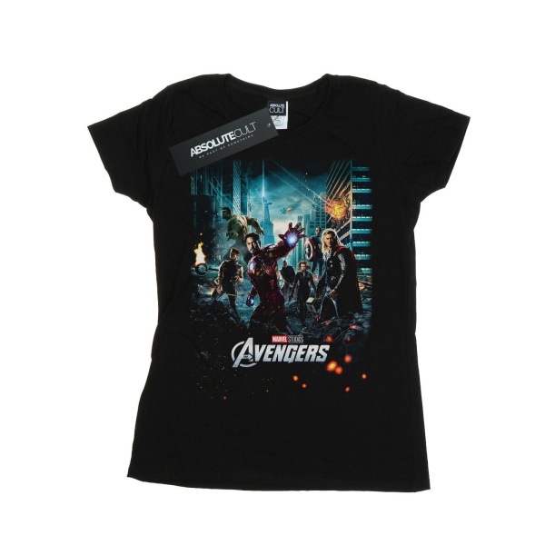 Marvel Studios Womens/Ladies The Avengers Poster T-shirt i bomull Black XXL