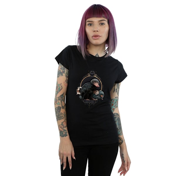 Fantastiska vidunder Kvinnor/Damer Baby Nifflers Bomull T-shirt L B Black L