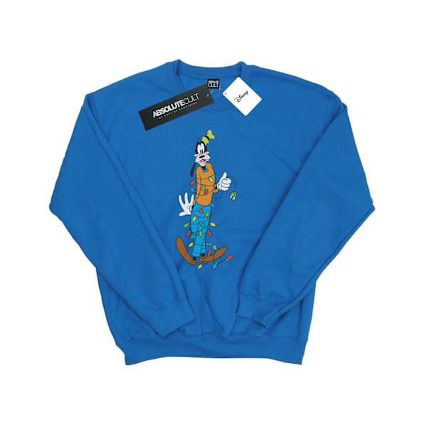 Disney Goofy Julbelysning Sweatshirt 4XL Royal Blue Royal Blue 4XL