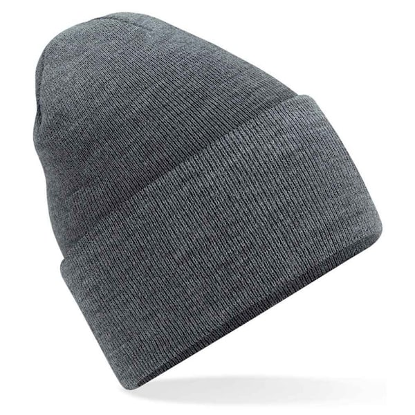 Beechfield Unisex Vuxen Original Recycled Deep Cuffed Beanie On Granite One Size