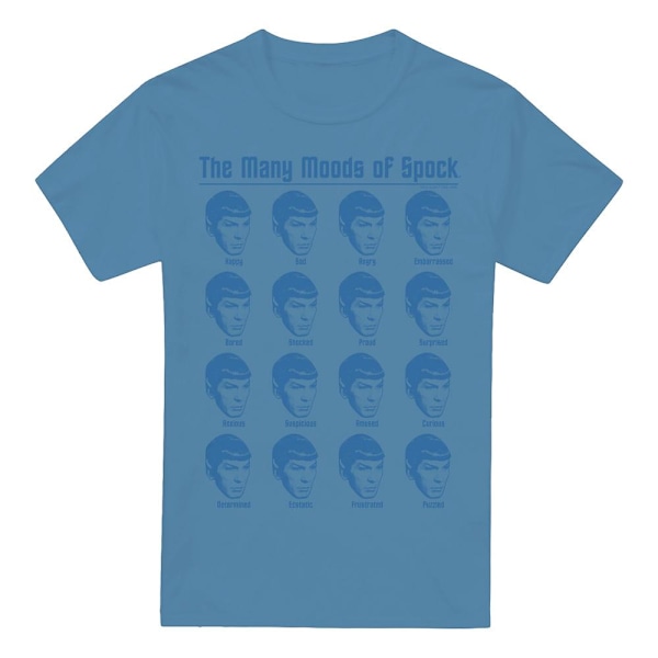 Star Trek Herr Many Moods of Spock T-Shirt XL Carolina Blå Carolina Blue XL