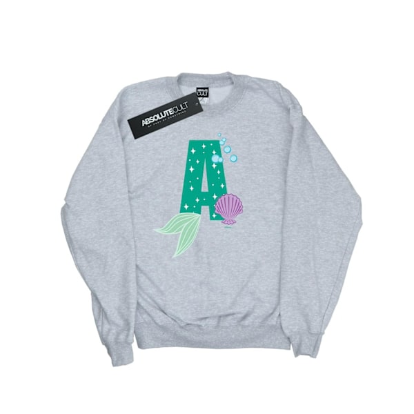 Disney Dam/Kvinnor Alfabetet A Är För Ariel Sweatshirt L Heath Heather Grey L