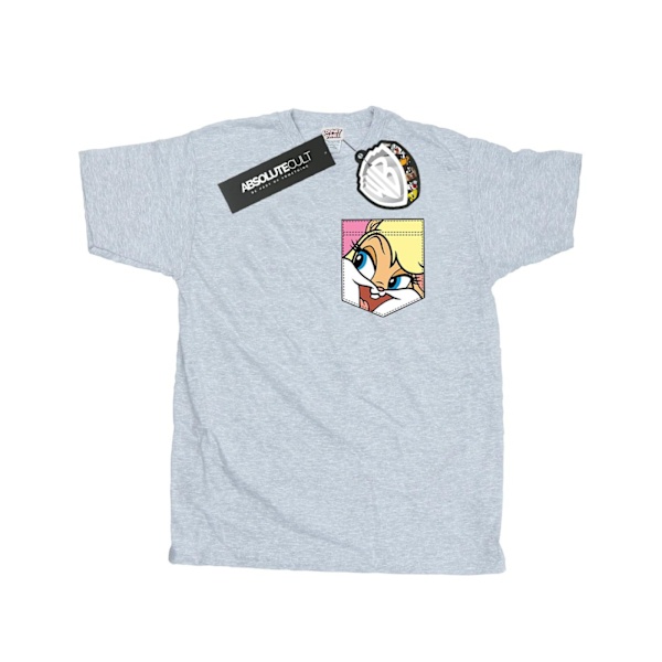 Looney Tunes Herr Lola Bunny Ansikte Faux Fick T-Shirt S Sport Sports Grey S