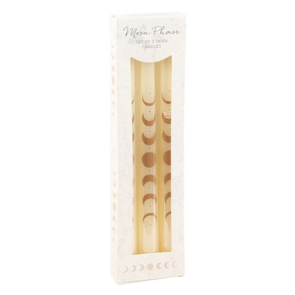Something Different Moon Phases Taper Candle (3-pack) One Size Off White One Size
