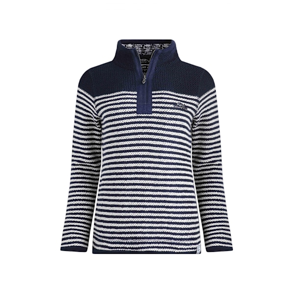 Weird Fish Dam/Dam Juliet Randig Macaroni Kvarts Zip Ju Navy 20 UK