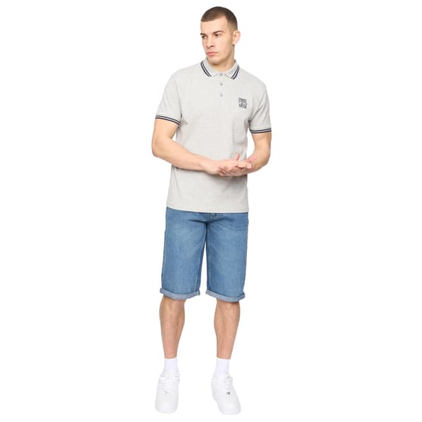 Crosshatch Herr Changra Pikétröja S Gråmelerad Grey Marl S