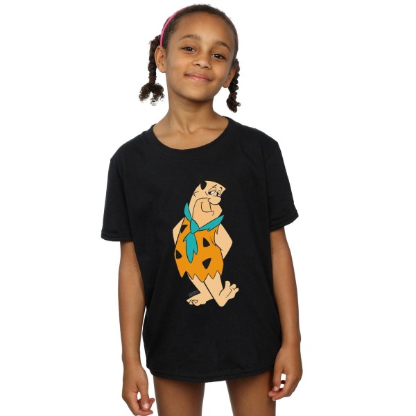 The Flintstones Girls Fred Flintstone Kick Bomull T-shirt 12-13 Black 12-13 Years