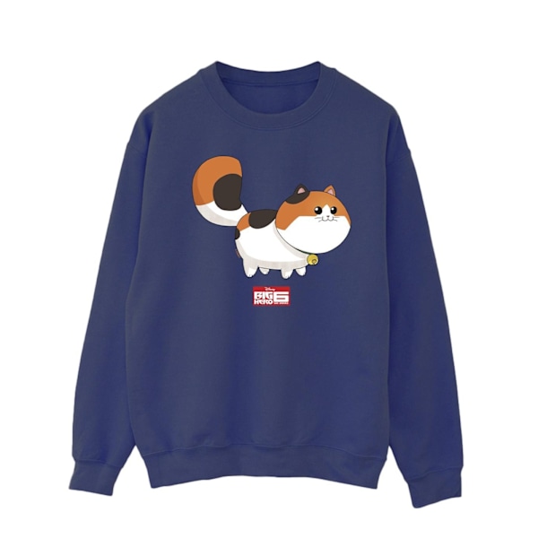 Disney Herr Big Hero 6 Baymax Kitten Pose Sweatshirt M Marinblå Navy Blue M