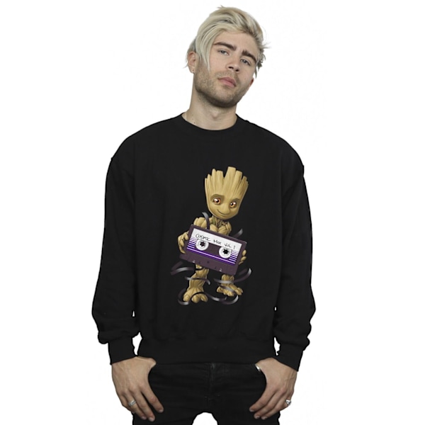 Marvel Herr Guardians Of The Galaxy Groot Cosmic Tape Sweatshirt Black 4XL