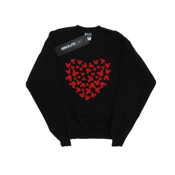 Disney Mickey Mouse Heart Silhouette Sweatshirt L Svart Black L