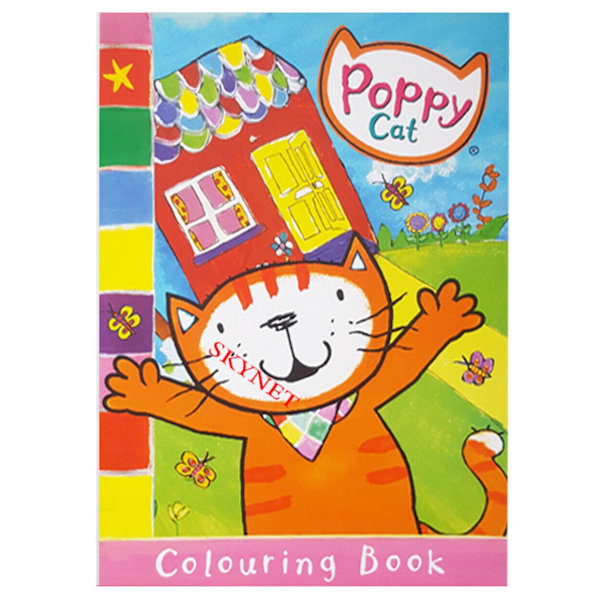 Poppy Cat Målarbok En Storlek Flerfärgad Multicoloured One Size