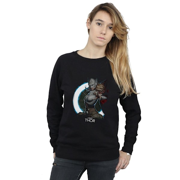 Marvel Dam/Kvinnors Kvinnliga Legacy Thor Sweatshirt L Svart Black L