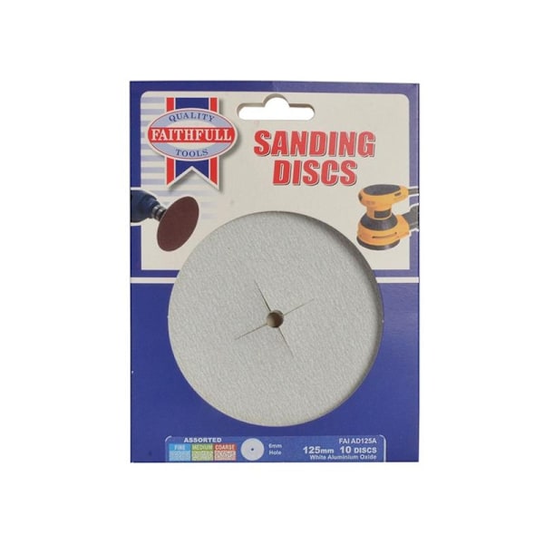 Faithfull Slippapper Rondeller 125mm 5 x medium Flerfärgad Multi Colour 5 x medium