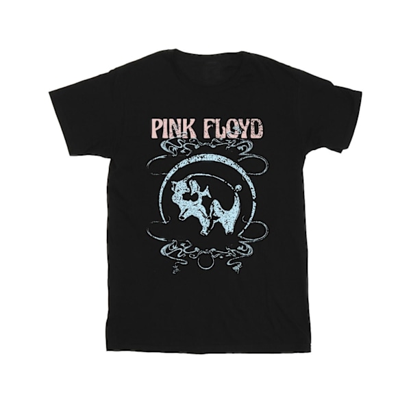 Pink Floyd Girls Pig Swirls Bomull T-shirt 5-6 år Svart Black 5-6 Years