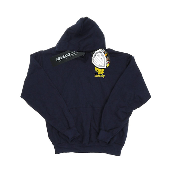 Looney Tunes Girls Tweety Pie Head Hoodie 7-8 år Marinblå Navy Blue 7-8 Years
