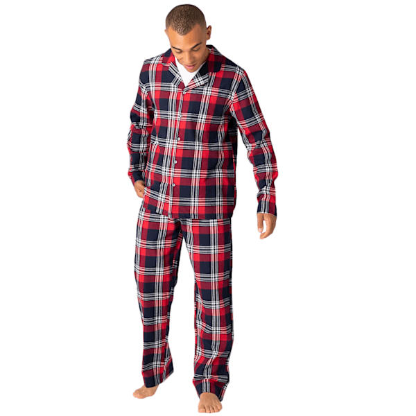 SF Tartan Pyjamasset Herr M Röd/Marinblå Red/Navy M