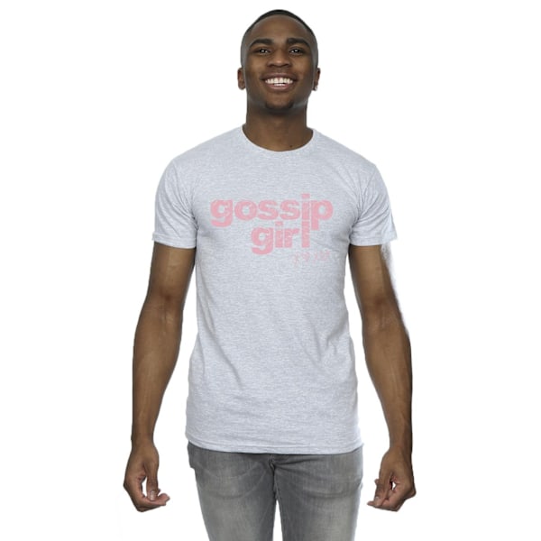 Gossip Girl Herr Swirl Logo T-Shirt S Sports Grey Sports Grey S