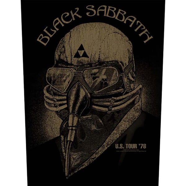 Black Sabbath US Tour '78 Patch 36cm x 30cm Svart/Grå Black/Grey 36cm x 30cm