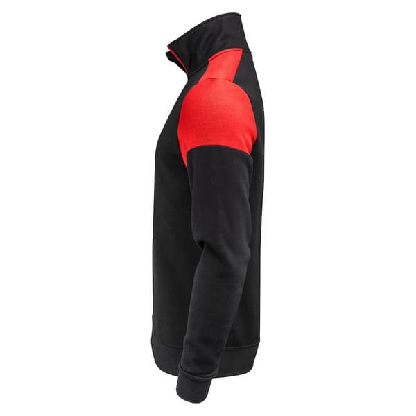 Printer PRIME Herr Kontrast Half Zip Sweatshirt L Svart/Röd Black/Red L