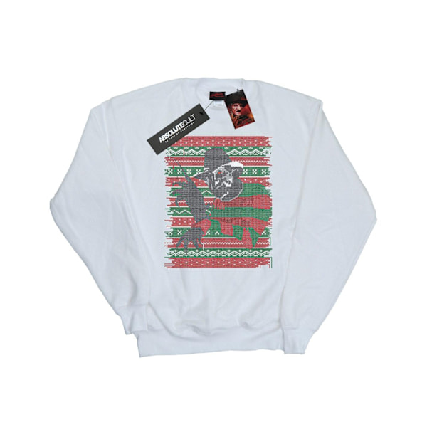 A Nightmare On Elm Street Dam/Damer Jul Fair Isle Sweatshirt White M