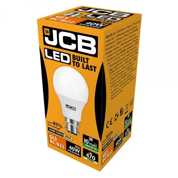 JCB LED A60 470lm Opal 6w Glödlampa B22 2700k One Size Vit White One Size