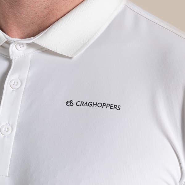 Craghoppers Herr Bramshaw Golf Nosilife Långärmad Pikétröja White L