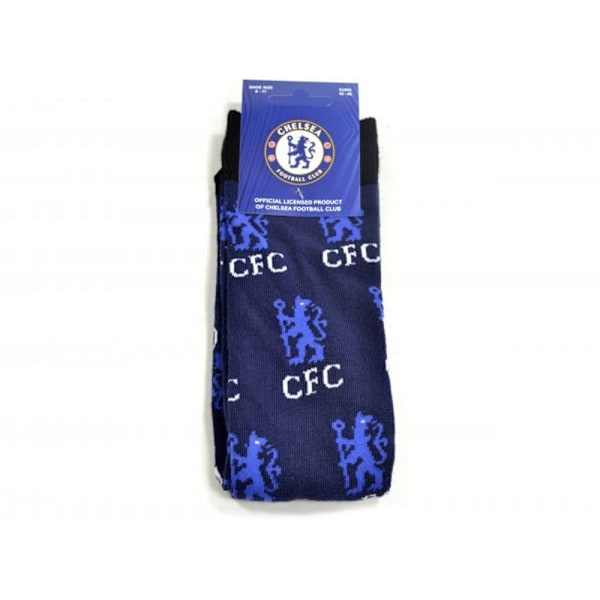 Chelsea FC Unisex Vuxna All Over Print Socks 8-11 UK Blå Blue 8-11 UK