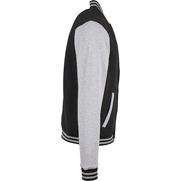Bygg ditt varumärke Herr Basic College Jacka 4XL Svart/Heather Grå Black/Heather Grey 4XL