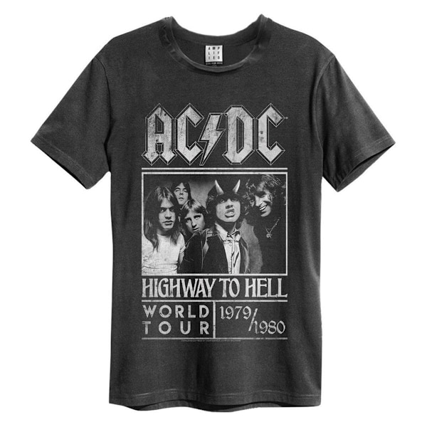 Amplified Unisex Vuxen Highway To Hell Poster AC/DC T-shirt S Kol Charcoal S