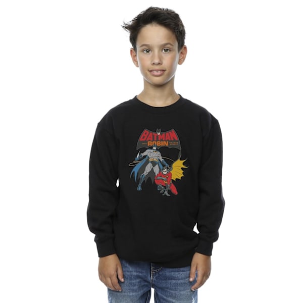 DC Comics Pojkar Batman Och Robin Sweatshirt 7-8 År Svart Black 7-8 Years