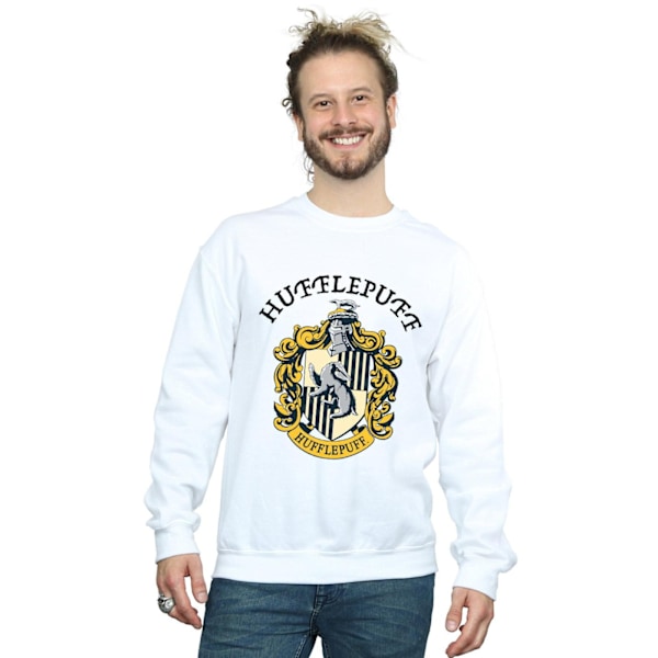 Harry Potter Hufflepuff Sweatshirt för män, L, vit White L